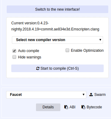 Compilation interface